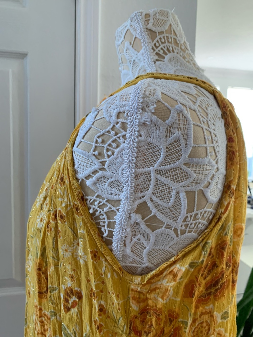 Spell & The Gypsy Sunflower Floral Boho Dress Size Small Altered - Picture 4 of 9